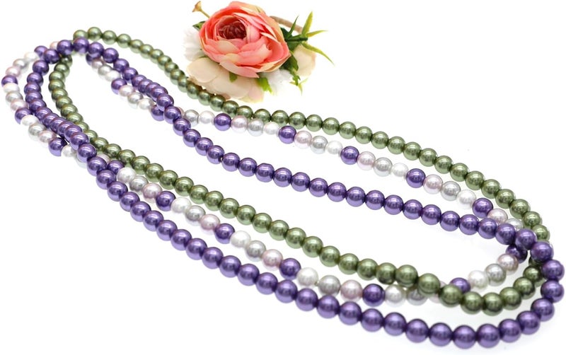 WEWE Pearl Choker Necklace for Women AAA+ Simulated Shell Pearl Necklace Strand Variety Of Colors 10mm Pearls Length 17 Inches - Image 5